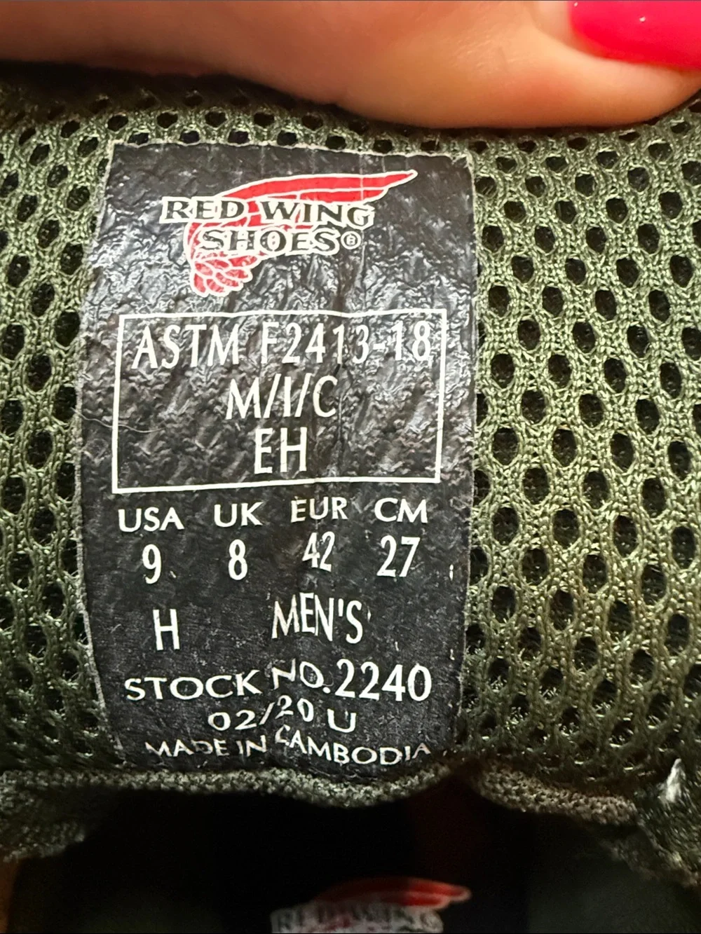 Red Wing Shoes Brown and Green Men's Lace-Up Work Boots